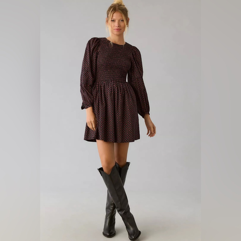Ciao Lucia Dajana Smocked Floral Mini Dress